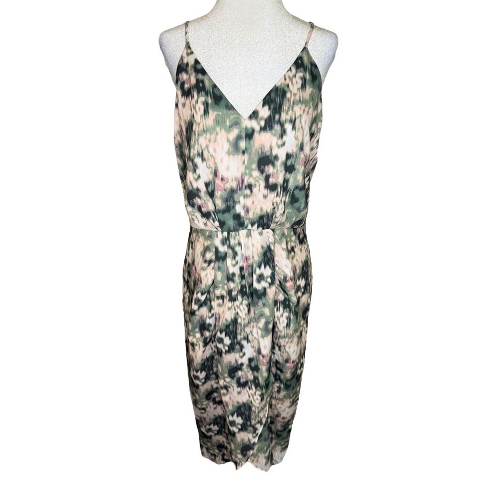Chelsea 28 Floral Print Dress V-Neck Sleeveless Casual Midi Dress Medium NWOT